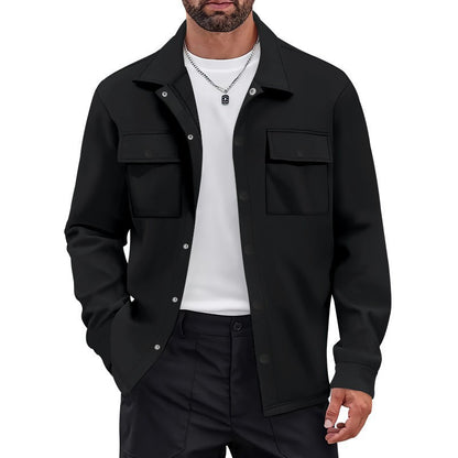 Men's Utility Jacket with Modern Pockets and Comfortable Fit Skorter