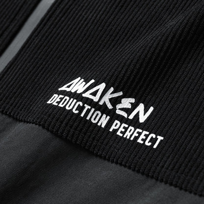 Herrbomberjacka med randig manchester och trendigt tryck Skorter