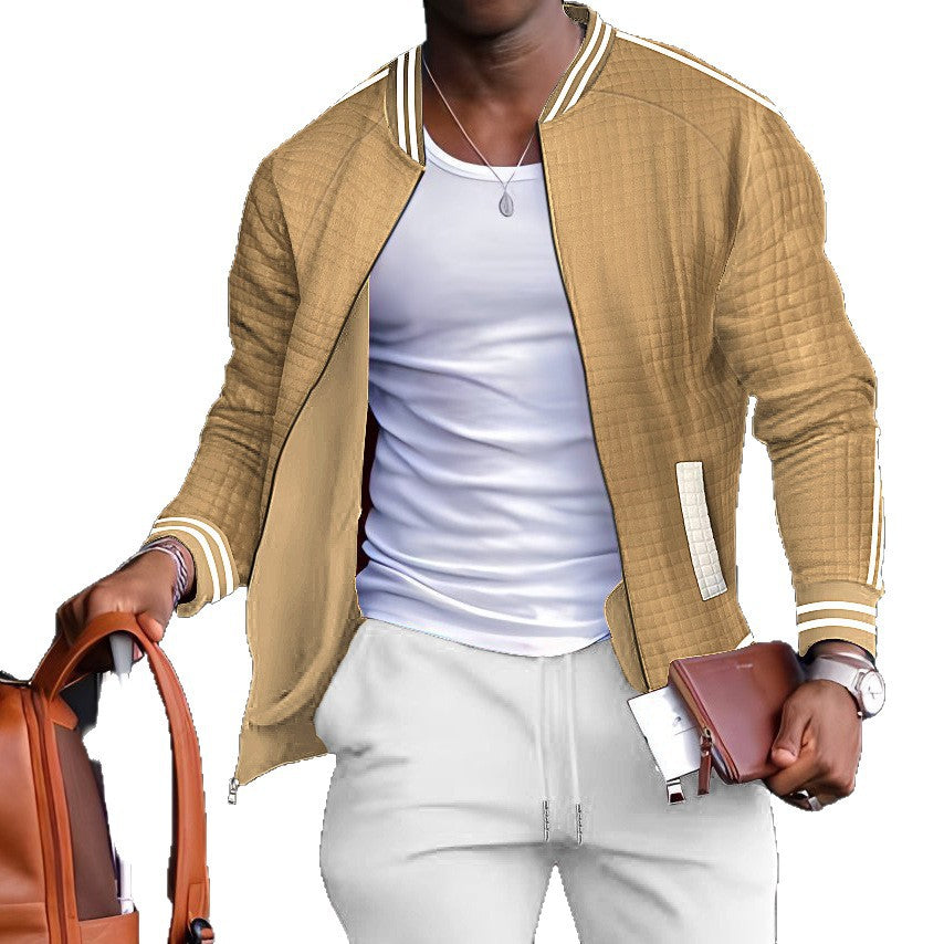 Men's sporty quilted jacket with modern cut and practical zip pockets Skorter