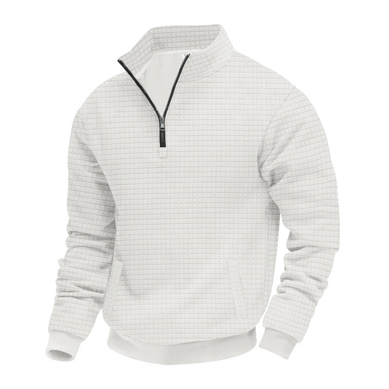 Men's sporty sweater with half-high closed collar Skorter