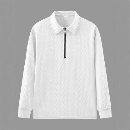 Men's sweatshirt with trendy stand-up collar and textured design Skorter