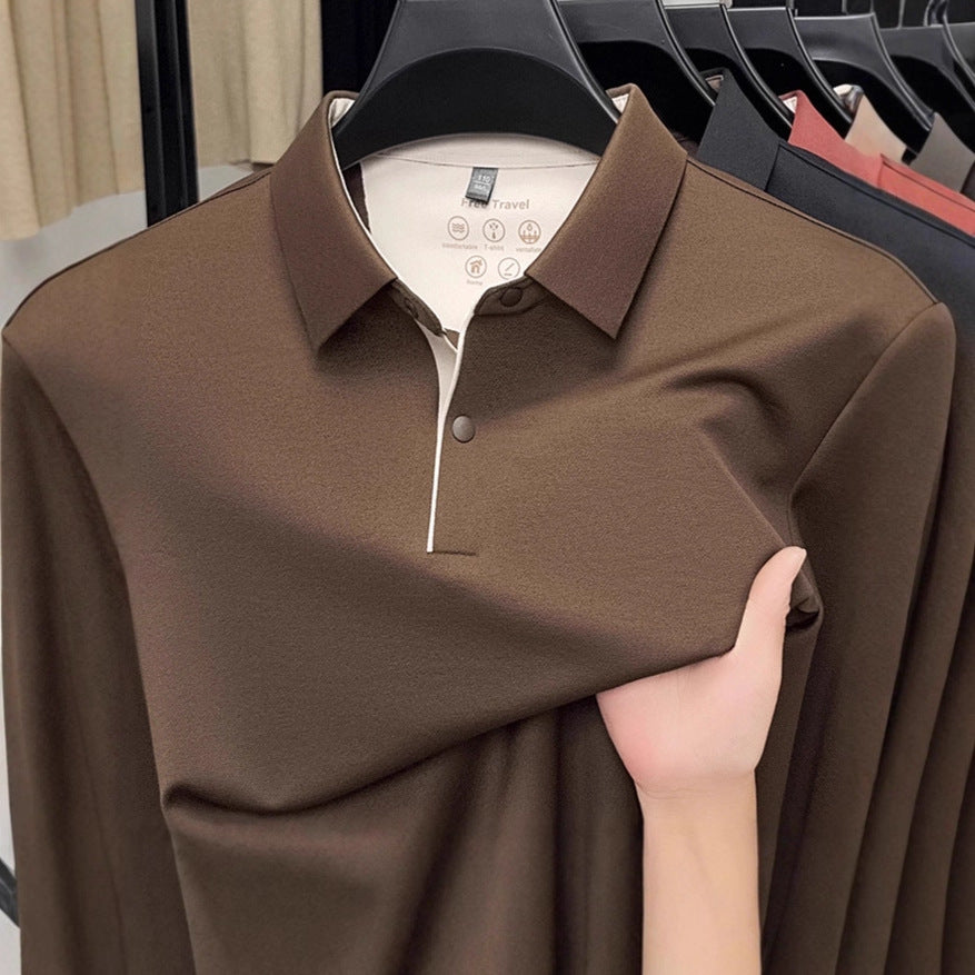 Andningsbar sportpolo för män med innovativ lättskött skorter