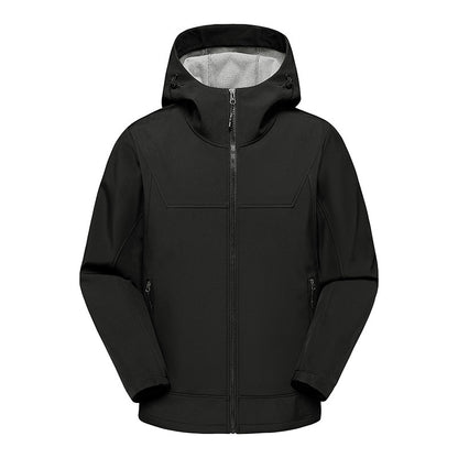 Men's technical multifunction jacket with adjustable hood collar and water-repellent material Skorter