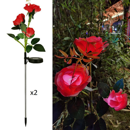 Skorter | Realistic Solar Powered Waterproof Rose Flowers