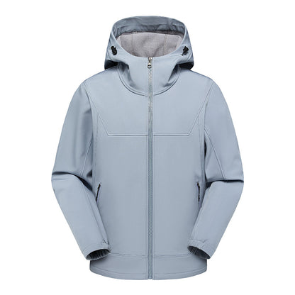 Men's technical multifunction jacket with adjustable hood collar and water-repellent material Skorter