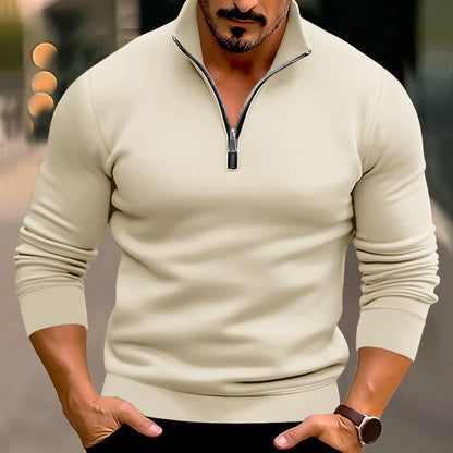 Men's pullover with half zipper and modern accents Skorter