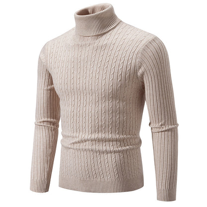 Men's turtleneck sweater with textured knit pattern Skorter