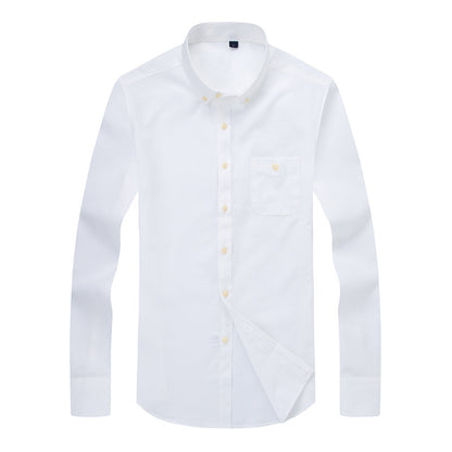 Herrskjorta med button-down-krage och bröstficka Skorter