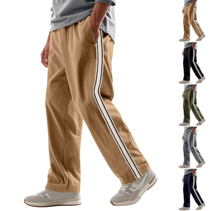 Men's Sporty Plank Pants with Stripe Design Skorter