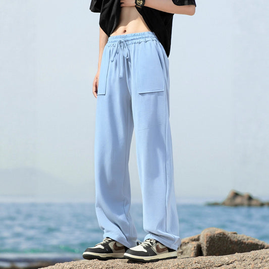 Men's sporty leisure pants with side pockets and elastic waistband Skorter