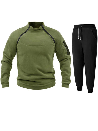 Men's functional fleece jacket with elastic sports pants Skorter