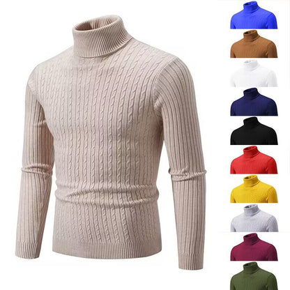 Men's stylish turtleneck sweater made of fine knit Skorter