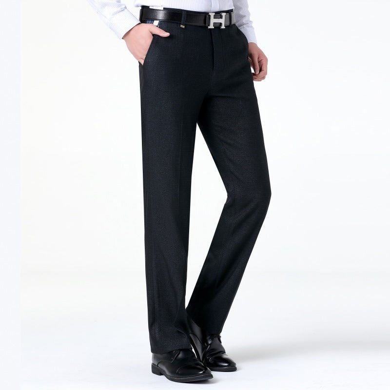 Men's elegant suit trousers with fine textured design Skorter