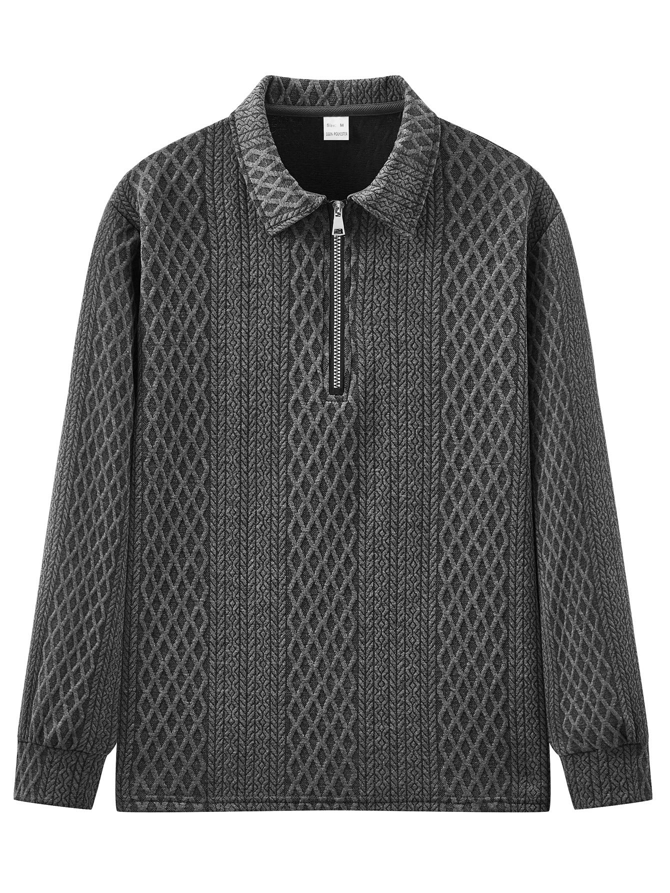 Men's sweatshirt with trendy stand-up collar and textured design Skorter