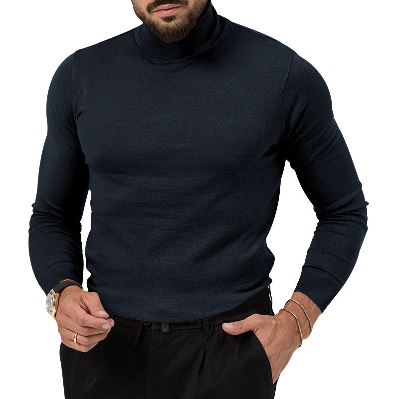 Men's elegant turtleneck sweater made of high-quality merino wool Skorter