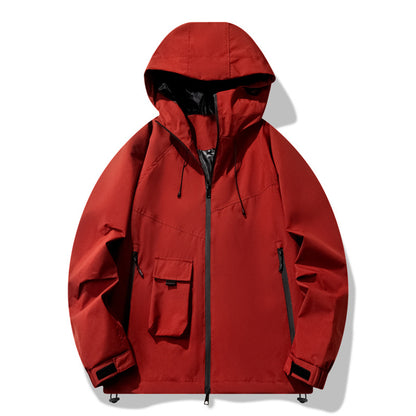 Men's technical outdoor jacket with water-repellent material and adjustable hood design Skorter