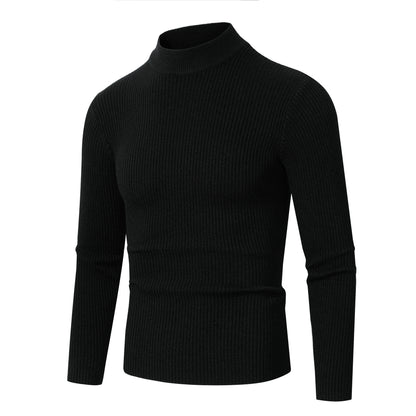 Men's turtleneck sweater made of fine ribbed knit material Skorter