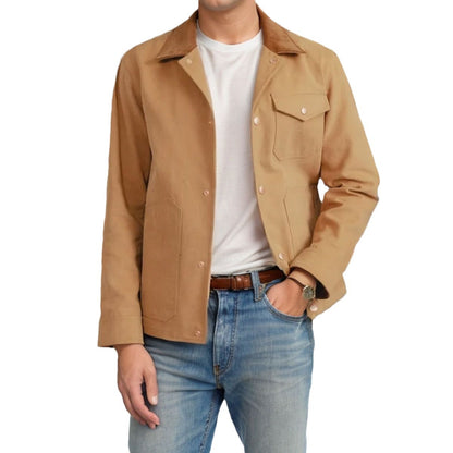 Men's suede jacket with stylish design and practical pockets Skorter