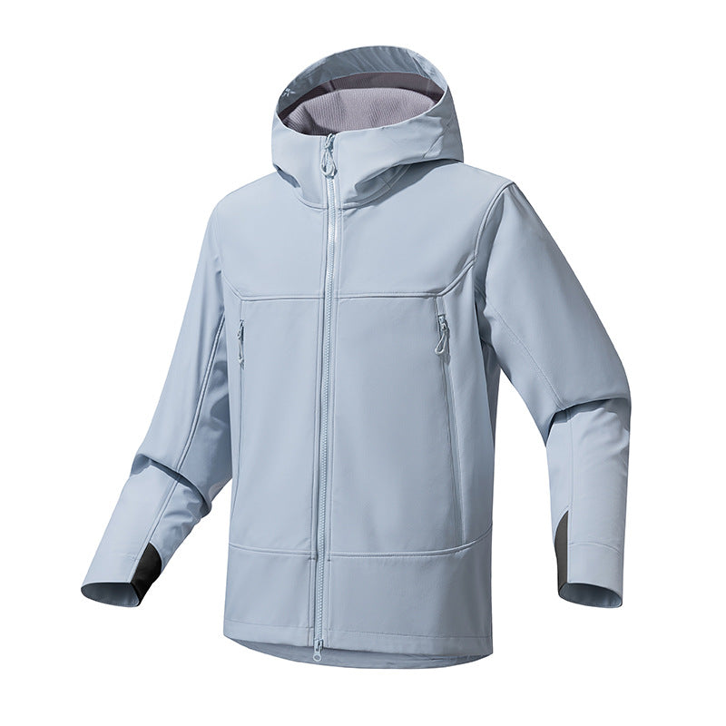 Men's technical outdoor jacket with waterproof material and adjustable hood Skorter
