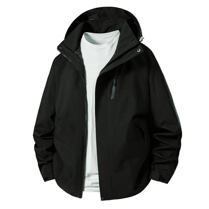Men's technical transition jacket with adjustable hood rim Skorter