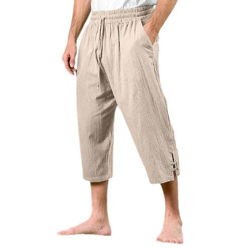 Luftiga sommarshorts för män med justerbar dragsko och sidofickor Skorter