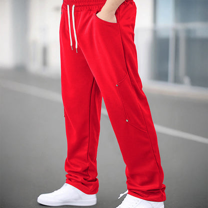 Men's sporty jogging pants with breathable mesh inserts and elastic waistband Skorter