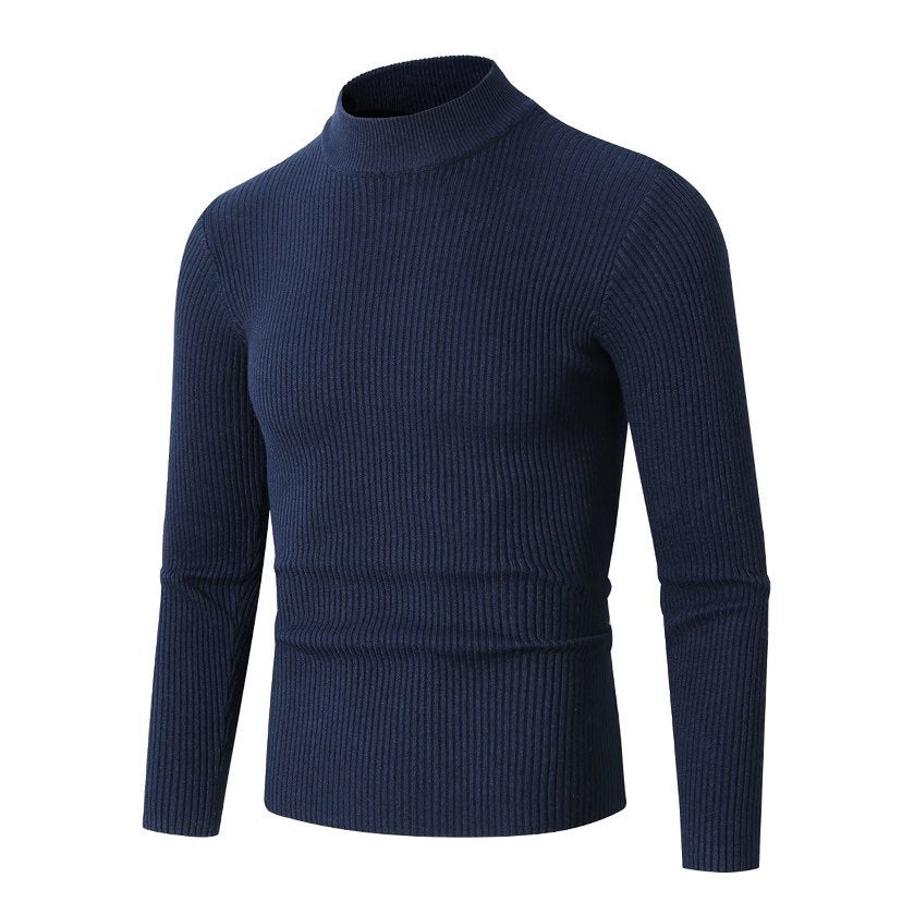 Men's turtleneck sweater made of high-quality ribbed structure Skorter