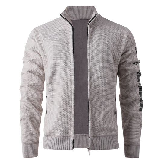 Men's quilted leisure jacket with high collar and modern lining Skorter