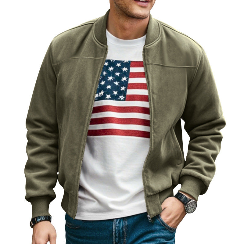 Herrbomberjacka med modern skärning och praktiska fickor Skorter