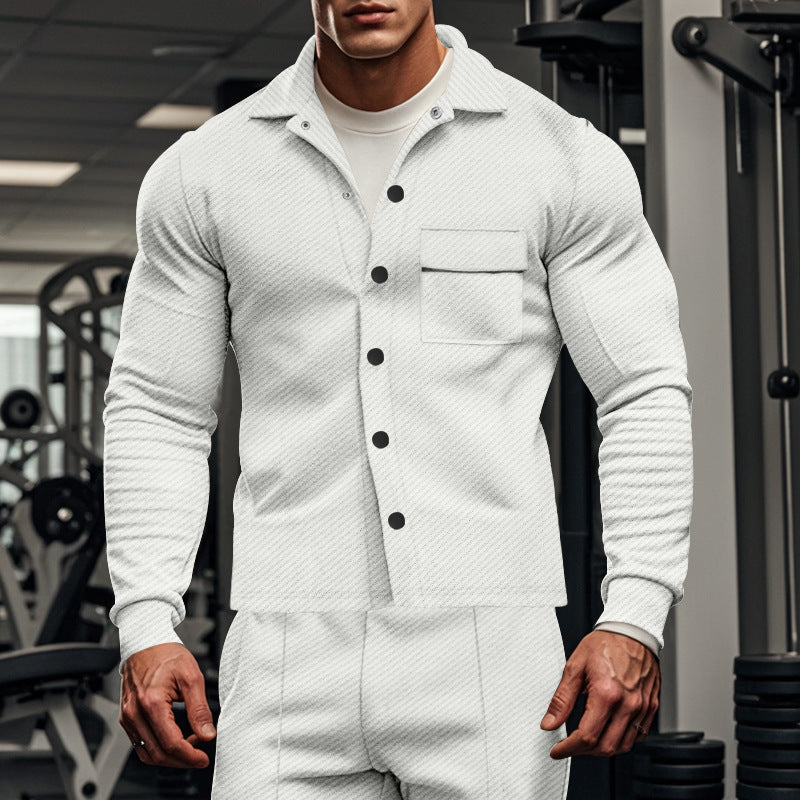 Men's men's jacket made of comfortable fabric with modern button details and chest pocket Skorter