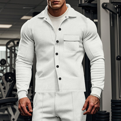 Men's men's jacket made of comfortable fabric with modern button details and chest pocket Skorter