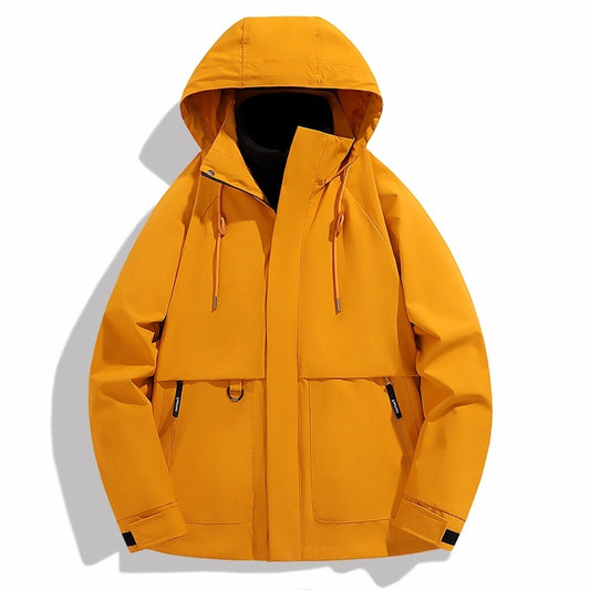 Men's weatherproof outdoor jacket with adjustable hood and practical pockets Skorter