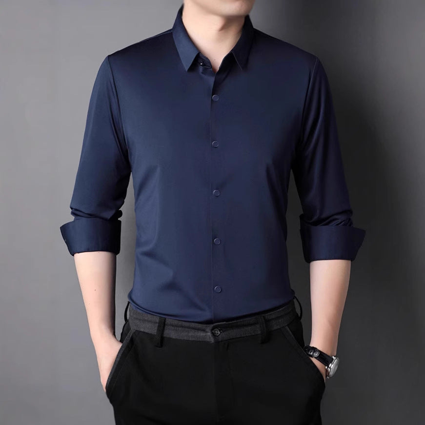 Men's elegant short sleeve shirt with fine shine Skorter