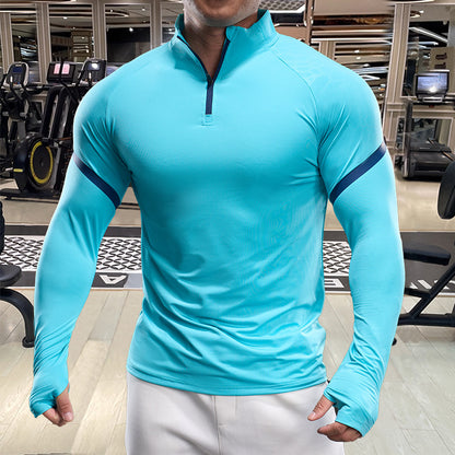 Herrtopp med andningsförmåga och halv dragkedja, Skorter