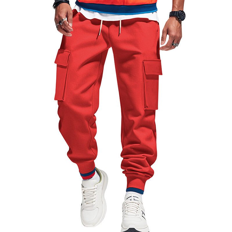 Men's cargo joggers with practical side pockets and elastic waistband Skorter