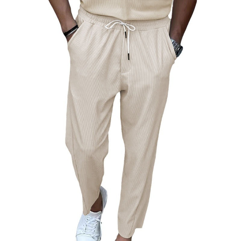 Men's chinos with elastic waistband and practical side pockets Skorter