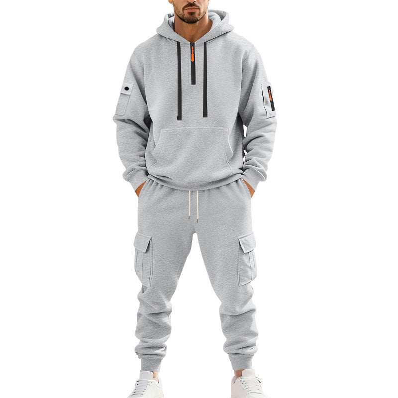 Men's Sporty Tracksuit with Functional Cargo Pockets Skorter