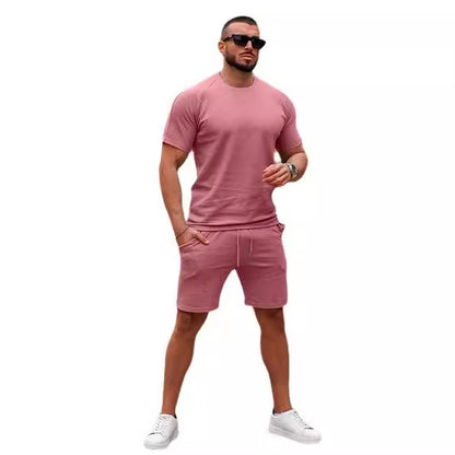 Men's sporty short-sleeve set with comfortable shorts Skorter