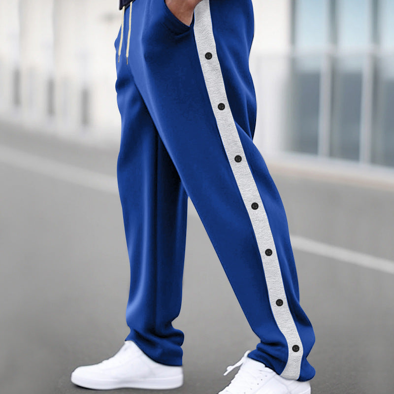 Men's sporty joggers with snap button closure and breathable material Skorter