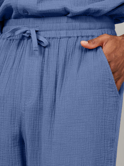 Luftiga sommarbyxor för män i andningsbar bomullsskorter