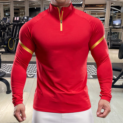 Herrtopp med andningsförmåga och halv dragkedja, Skorter