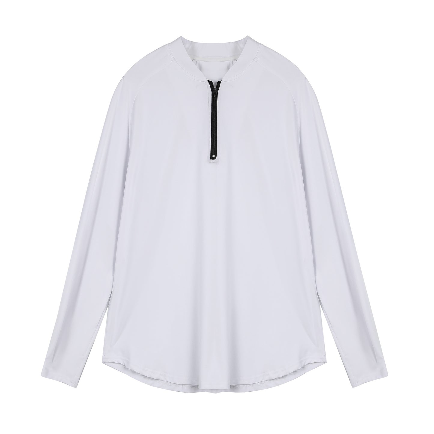 Men's Sporty Long Sleeve Top with Half Zipper and Breathable Material Skorter