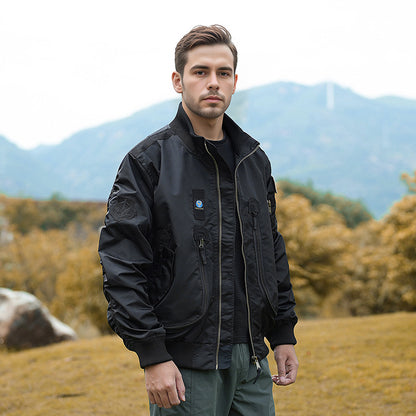 Men's technical bomber jacket with functional pockets Skorter