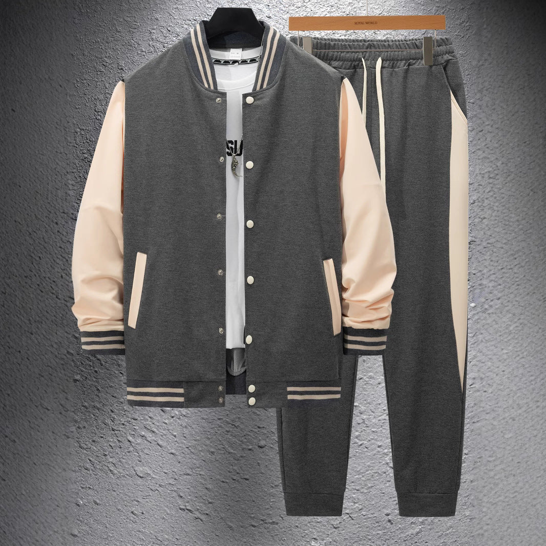 Men's sporty tracksuit set with striped details Skorter
