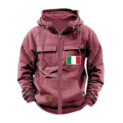 Men's stylish hoodie jacket with practical pockets and adjustable collar Skorter