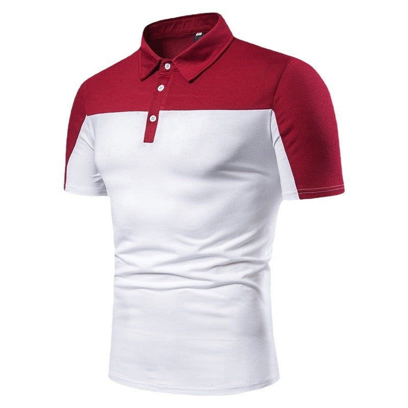 Men's Sporty Polo Shirt with Creative Graphic Design and Distinctive Cut Skorter