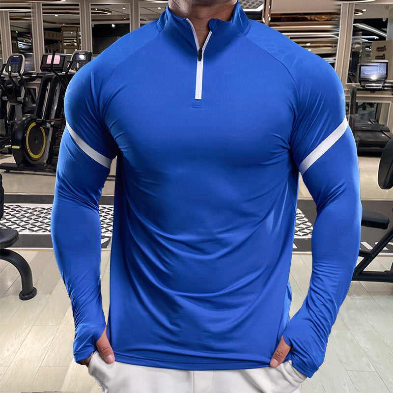 Herrtopp med andningsförmåga och halv dragkedja, Skorter