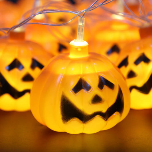 Skorter | Halloween Pumpkin Festive Lamp Artificial 10/20 Lights Plastic Battery USB LED String Lights
