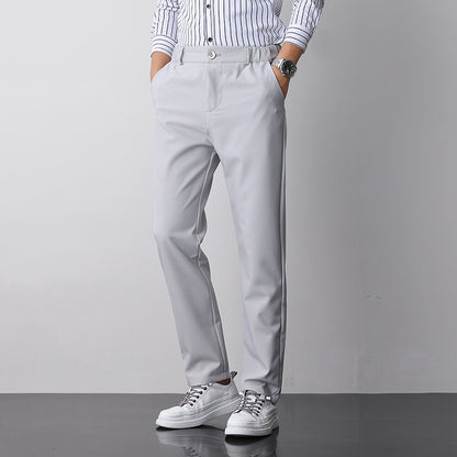 Men's Comfortable Chino Pants with Elastic Waistband Skorter