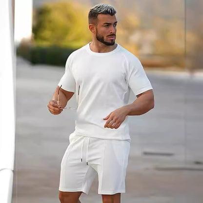 Men's sporty short-sleeve set with comfortable shorts Skorter